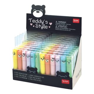 Teddys Style  - Set Of 6 Mini Pastel Highlighters - Display 12 Pcs $4.05 Ea+GST