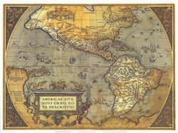 #IFI Vintage America Map print