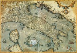 #IFI Vintage Italia Map print