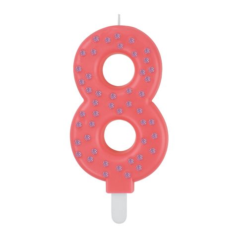 Maxi Candle - Number 8 - Pink