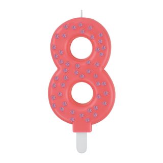 Maxi Candle - Number 8 - Pink