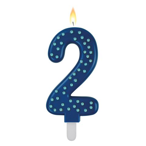 Maxi Candle - Number 2 - Blue