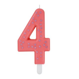 Maxi Candle - Number 4 - Pink