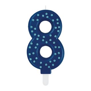 Maxi Candle - Number 8 -Blue