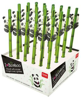 Legami - Pencil With Eraser - Panda - I Love Bamboo Display Pack of 24 Pcs