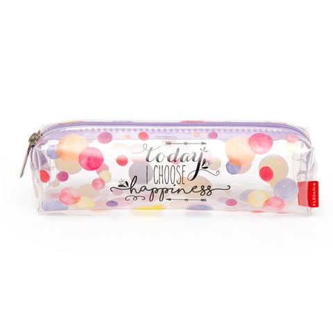 Legami - Transparent Pencil Case - Happiness