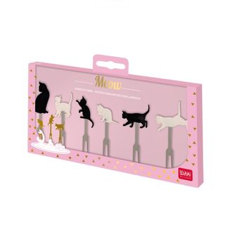 Legami - Set of 6 Aperitif Forks - Meow Kitty