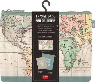 Set Of 3 Travel - Travel - Bag 1-24X18Cm   Bag 2- 31X39Cm  Bag 3-41X50.5Cm