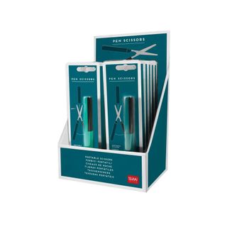 Pen Scissors - Display 12 Pcs (Aqua & Petrol Blue) $4.05Ea+GST