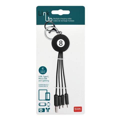 Legami - Charging Cable Multi - Link Up - 8 Ball