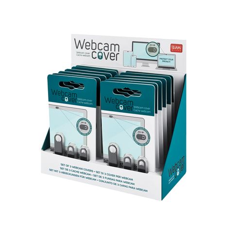 Legami - Set of 3 Webcam Covers - Display Pack of 12 Sets