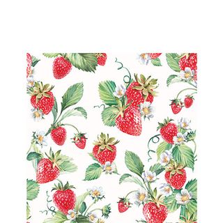 Ambiente - Paper Napkins - Pack of 20 - Cocktail Size - Garden Strawberries