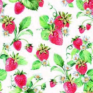 Ambiente - Paper Napkins - Pack of 20 - Luncheon Size - Garden Strawberries