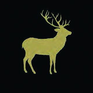 Ambiente - Paper Napkins Christmas - Pack of 20 - Luncheon Size - Deer Contour Gold Black
