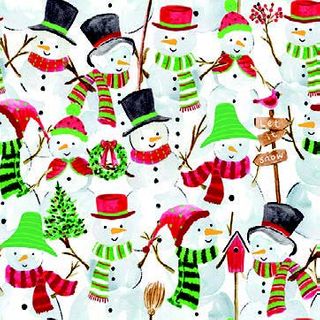 Ambiente - Paper Napkins Christmas - Pack of 20 - Luncheon Size - Snowman Party