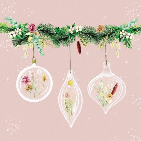 Ambiente - Paper Napkins Christmas - Pack of 20 - Luncheon Size - Potpourri Baubles