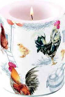 Ambiente Home - Candle - Large - Chicken Farm