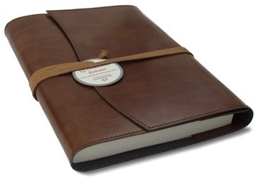 Amalfi Recycled Leather Refillable 15x21cm Chocolate