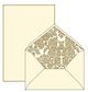 Rossi Medioevalis Cotton Writing Set Box 10 sheet 16.5x21.5cm 120gsm envelopes lined Gold Baroque