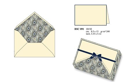 Rossi 1931 - Peacock Double Card Gold Foiled 8.5x13cm