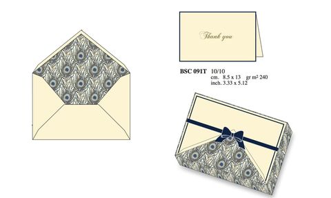 Rossi 1931 - Peacock Double Card Gold Foiled 8.5x13cm TY