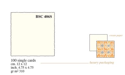 Rossi Medioevalis BSW406s CREAM flat Cards box 100