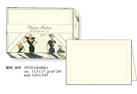 Rossi 1931 - Classica Italiana - Box of 10 Folded Cards & Lined Envelopes - 11.5 x 17cm - Women's Fashion