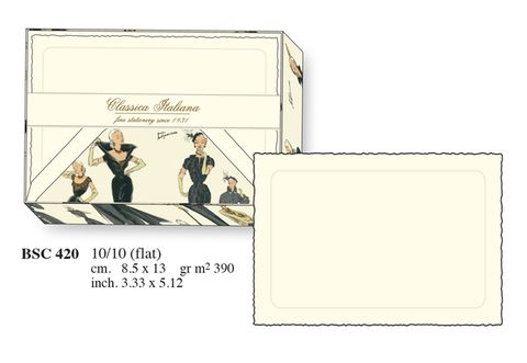 Rossi 1931 - Classica Italiana - Box of 10 Flat Cards & Lined Envelopes - 8.5 x 13cm - Women's Fashion