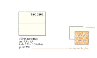 Rossi Medioevalis 9.5cm X 8.5cm CREAM placecards Box 100