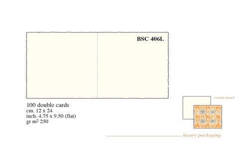 Rossi Medioevalis BSC 406L CREAM square folding cards Box 100