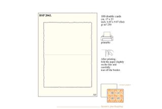 *Rossi Medioevalis 100 CREAM double cards 17x23cm flat 250gsm