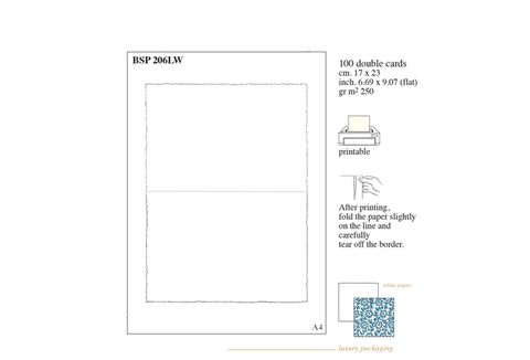 *Rossi Medioevalis 100 White double cards 17x23cm flat 250gsm