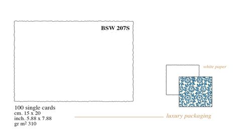 Rossi 1931 - Medioevalis - Flat Card Deckled Edge - 15 x 20 cm - Box of 100 - White