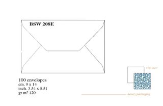 Rossi Medioevalis BSW 208e WHITE Envelope box 100