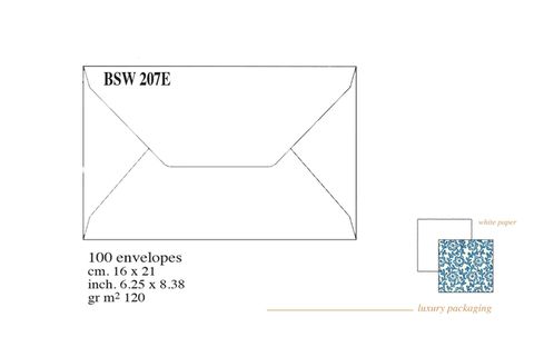 Rossi Medioevalis BSW207e WHITE Envelope box 100