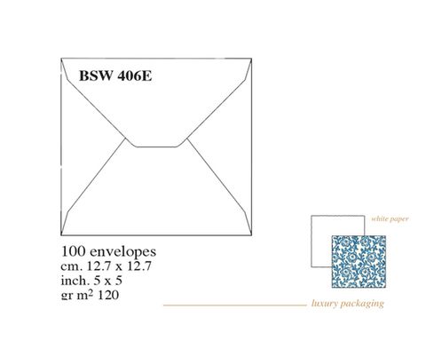 Rossi Medioevalis BSW 406e WHIITE square envelopes Box 100