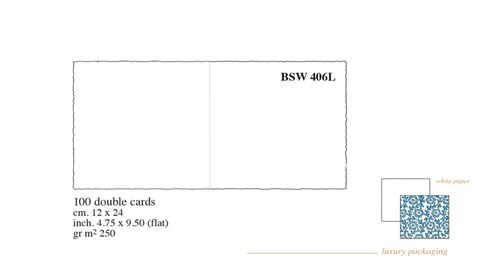 Rossi Medioevalis BSW 406s WHIITE square folding cards Box 100