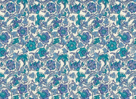 Rossi 1931 - Wrap Flat Sheet - Blue Florentine Flowers