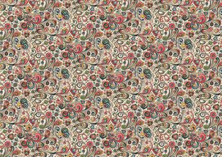 Rossi 1931 - Wrap Flat Sheet - Art Nouveau Flowers Red