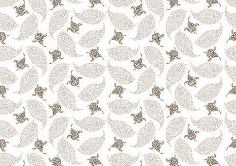 Rossi 1931 - Wrap Flat Sheet - Letterpress Paisley Beige