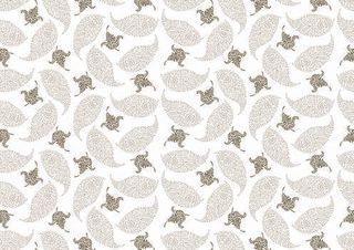 Rossi 1931 - Wrap Flat Sheet - Letterpress Paisley Beige