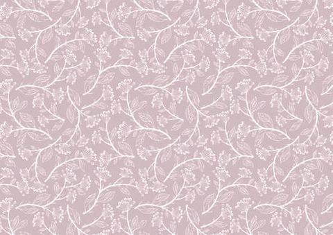 Rossi 1931 - Wrap Flat Sheet - Letterpress Mauve Flowers
