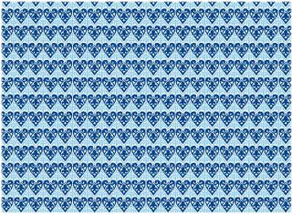 Rossi 1931 - Wrap Flat Sheet - Letterpress Hearts Blue
