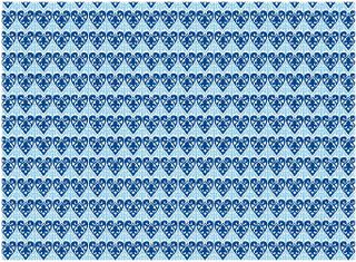 Rossi 1931 - Wrap Flat Sheet - Letterpress Hearts Blue