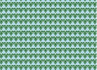 Rossi 1931 - Wrap Flat Sheet - Letterpress Hearts Green