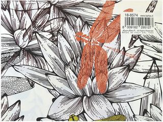 Wrap Kartos FlowerB&W Dragonfly