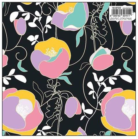 Flowers Pink and Purple Wrap 50 x 70cm