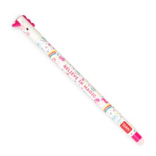 Legami - Erasable Gel Pen - Display Pack of 30 pcs - Unicorn - Pink Ink