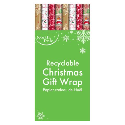 Eurowrap - 7 metre Contemporary Christmas Gift Wrap (Cello Wrapped) - Carton of 36 Rolls
