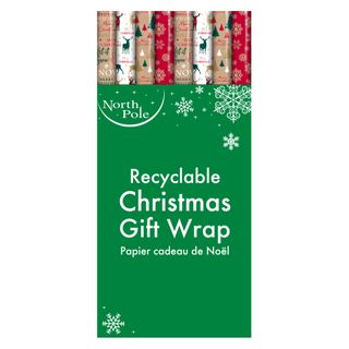 Eurowrap - 7 metre Kraft Christmas Gift Wrap (Plastic Free Packaging) - Carton of 36 Rolls*